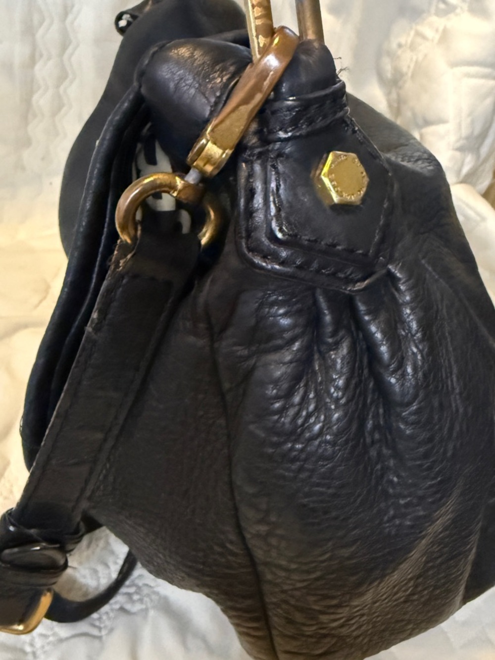 Marc by Marc Jacobs Classic Q Lil Ukita Crossbody Bag Black Leather Vintage - Picture 5 of 16